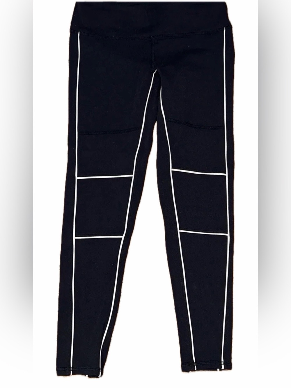 ALO Women's Size S Black/ Bone 7/8 Guard Leggings GUC